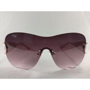 Guess GO00038 Rose Gold Rimless Shield Sunglasses Purple Gradient Lens